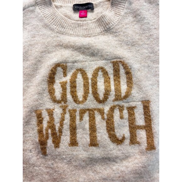 Vince Camuto Long-Sleeve Pullover Sweater Good Witch Wicked Medium - Picture 5 of 6